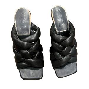 Zara Padded Braided Leather Mules Wm